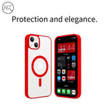 13/13 Pro / 13 Pro Max Funda Magnética Transparente HZ con Borde a Color - Estilo y Protección en Silicona Premium para Iphone