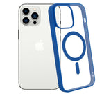 13/13 Pro / 13 Pro Max Funda Magnética Transparente HZ con Borde a Color - Estilo y Protección en Silicona Premium para Iphone