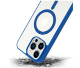 13/13 Pro / 13 Pro Max Funda Magnética Transparente HZ con Borde a Color - Estilo y Protección en Silicona Premium para Iphone