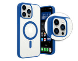 13/13 Pro / 13 Pro Max Funda Magnética Transparente HZ con Borde a Color - Estilo y Protección en Silicona Premium para Iphone