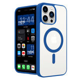 13/13 Pro / 13 Pro Max Funda Magnética Transparente HZ con Borde a Color - Estilo y Protección en Silicona Premium para Iphone