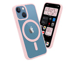 13/13 Pro / 13 Pro Max Funda Magnética Transparente HZ con Borde a Color - Estilo y Protección en Silicona Premium para Iphone