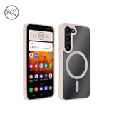 S23/S23Plus/S23Ultra Funda Transparente con Borde de Color para Samsung S23 – Elegancia y Protección en Armonía