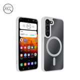 S23/S23Plus/S23Ultra Funda Transparente con Borde de Color para Samsung S23 – Elegancia y Protección en Armonía