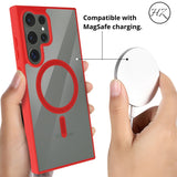 S23/S23Plus/S23Ultra Funda Transparente con Borde de Color para Samsung S23 – Elegancia y Protección en Armonía