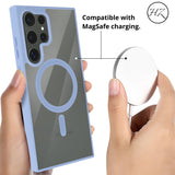 S23/S23Plus/S23Ultra Funda Transparente con Borde de Color para Samsung S23 – Elegancia y Protección en Armonía