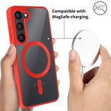 S23/S23Plus/S23Ultra Funda Transparente con Borde de Color para Samsung S23 – Elegancia y Protección en Armonía