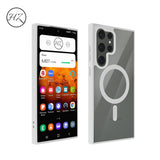 S23/S23Plus/S23Ultra Funda Transparente con Borde de Color para Samsung S23 – Elegancia y Protección en Armonía