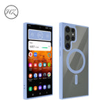 S23/S23Plus/S23Ultra Funda Transparente con Borde de Color para Samsung S23 – Elegancia y Protección en Armonía
