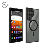 S23/S23Plus/S23Ultra Funda Transparente con Borde de Color para Samsung S23 – Elegancia y Protección en Armonía