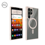 S23/S23Plus/S23Ultra Funda Transparente con Borde de Color para Samsung S23 – Elegancia y Protección en Armonía