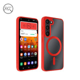 S23/S23Plus/S23Ultra Funda Transparente con Borde de Color para Samsung S23 – Elegancia y Protección en Armonía