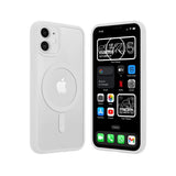 12/12 Pro / 12 Pro Max Funda Magnética Transparente HZ  Borde a Color - Estilo y Protección en Silicona Premium para iPhone