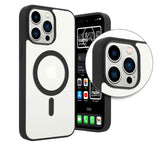13/13 Pro / 13 Pro Max Funda Magnética Transparente HZ con Borde a Color - Estilo y Protección en Silicona Premium para Iphone