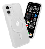 12/12 Pro / 12 Pro Max Funda Magnética Transparente HZ  Borde a Color - Estilo y Protección en Silicona Premium para iPhone